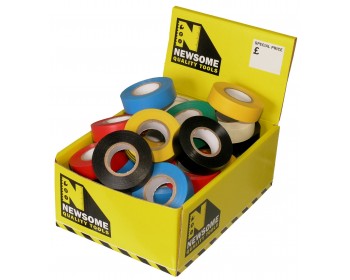 Box of 19mm x 33m Assorted Colour PVC Electrical Insulation Tape